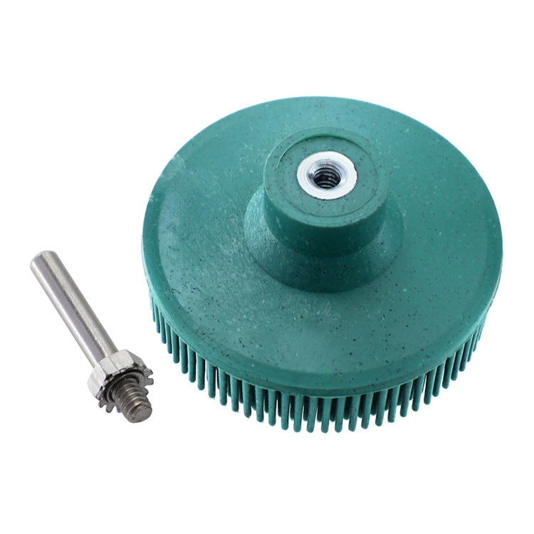 Electric Drill Disc Brush Emery Deburring Polishing Rubber Sanding Brush, Style: 2 Inch Yellow