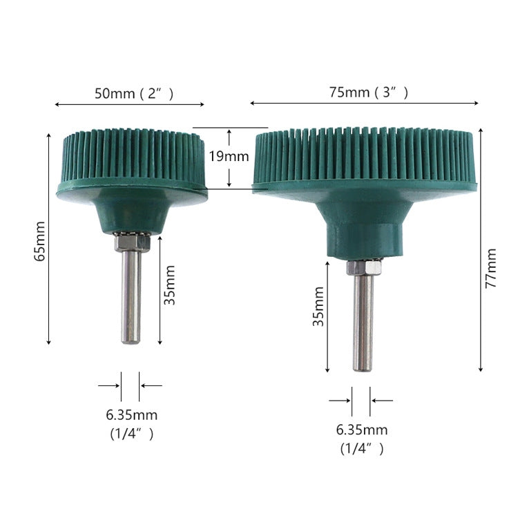 Electric Drill Disc Brush Emery Deburring Polishing Rubber Sanding Brush, Style: 2 Inch White