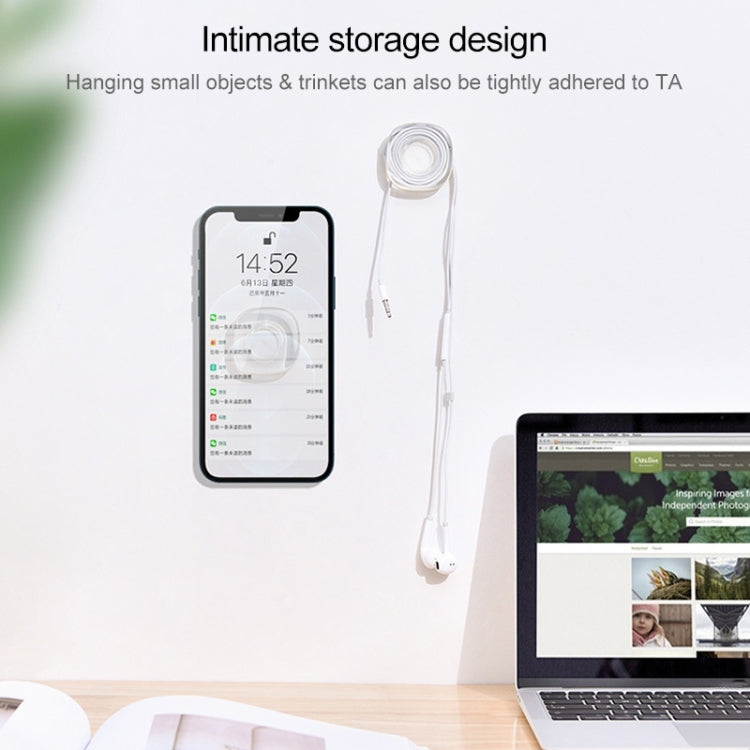 Oatsbasf 03546 Portable Data Cable Storage Bracket Sticky Lazy Bracket(Transparent)