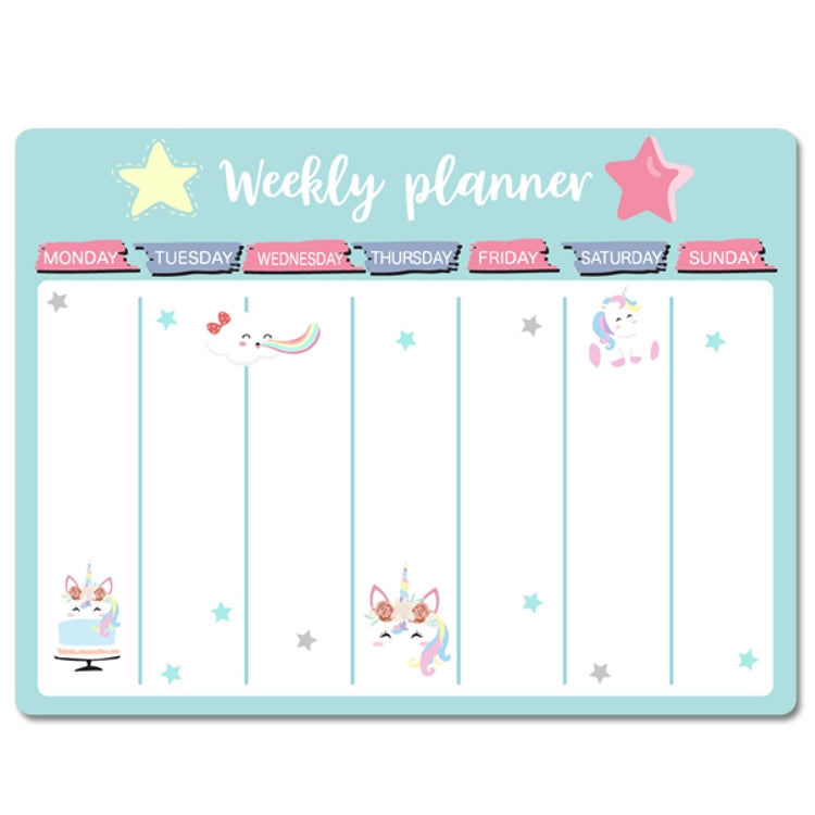 2 PCS Simple Magnetic Calendar Table Notepad Refrigerator Sticker Erasable Message Board Magnetic Sticker