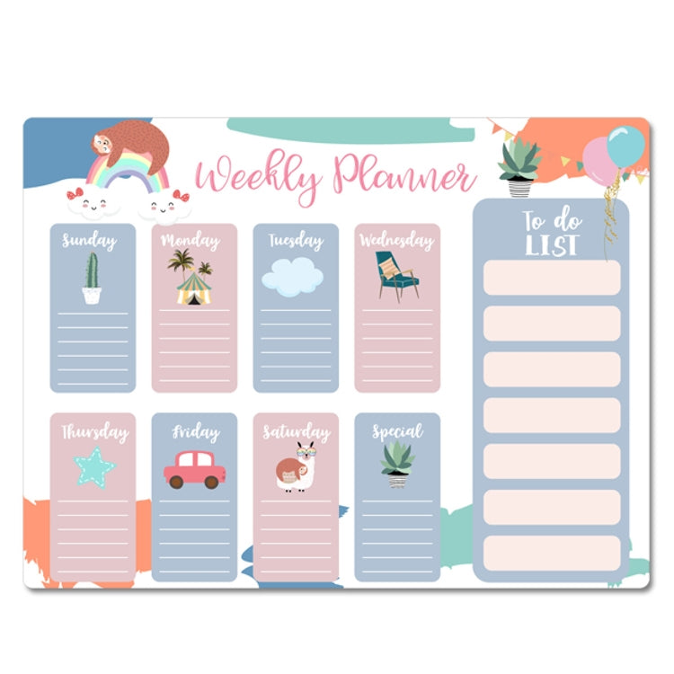 2 PCS Simple Magnetic Calendar Table Notepad Refrigerator Sticker Erasable Message Board Magnetic Sticker