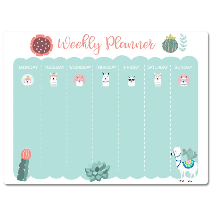 2 PCS Simple Magnetic Calendar Table Notepad Refrigerator Sticker Erasable Message Board Magnetic Sticker