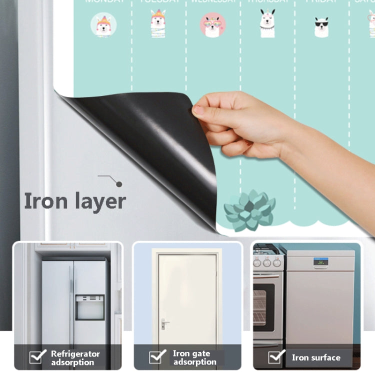 2 PCS Simple Magnetic Calendar Table Notepad Refrigerator Sticker Erasable Message Board Magnetic Sticker