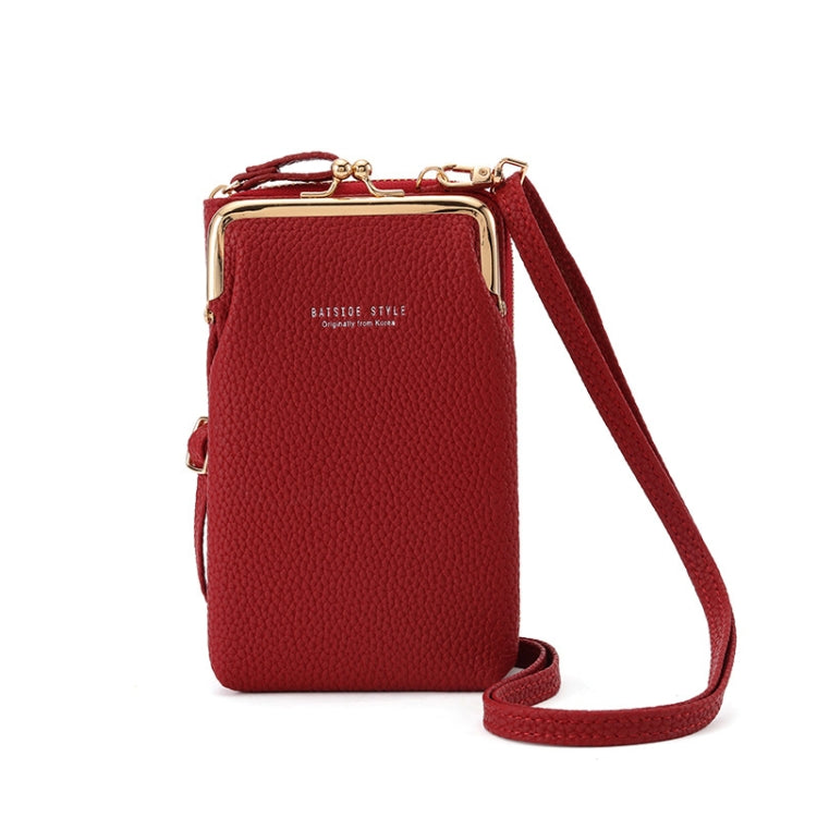 BATSIOE Women Mobile Phone Bag Wallet Large-Capacity Mid-Length Zipper Messenger Shoulder Bag