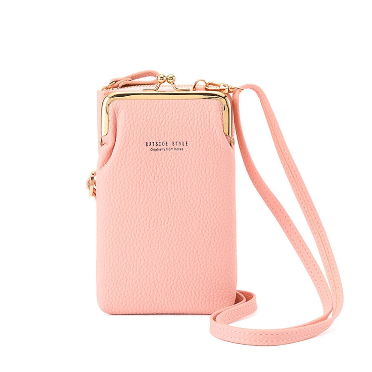 BATSIOE Women Mobile Phone Bag Wallet Large-Capacity Mid-Length Zipper Messenger Shoulder Bag