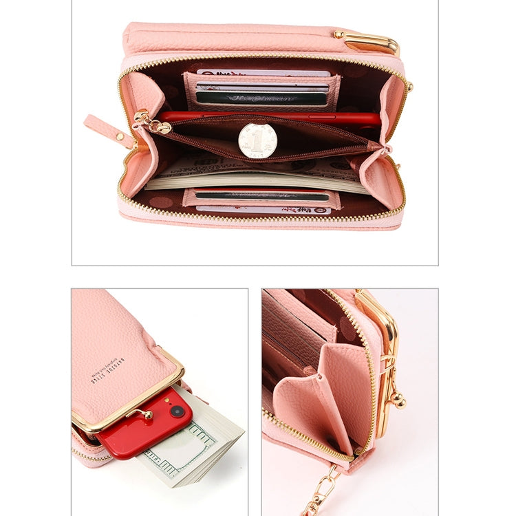 BATSIOE Women Mobile Phone Bag Wallet Large-Capacity Mid-Length Zipper Messenger Shoulder Bag