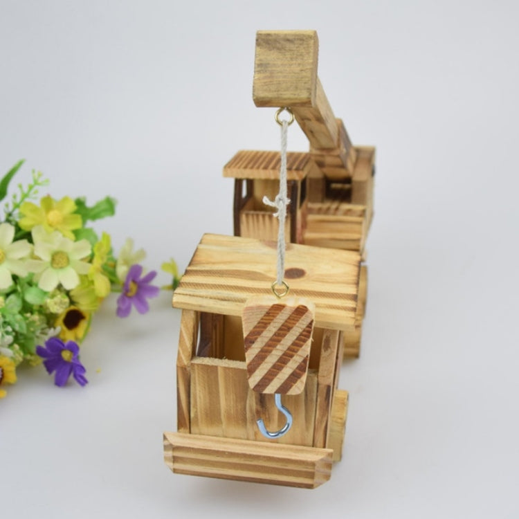 A1047 Wooden Simulation Crane Ornaments Children Crafts And Toys(Crane)