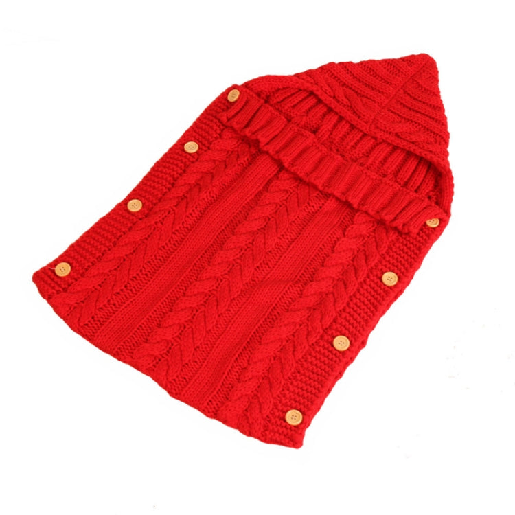 Zzsd0002 Autumn / Winter Baby Knitted Woolen Button Sleeping Bag Photography Blanket Stroller Sleeping Bag