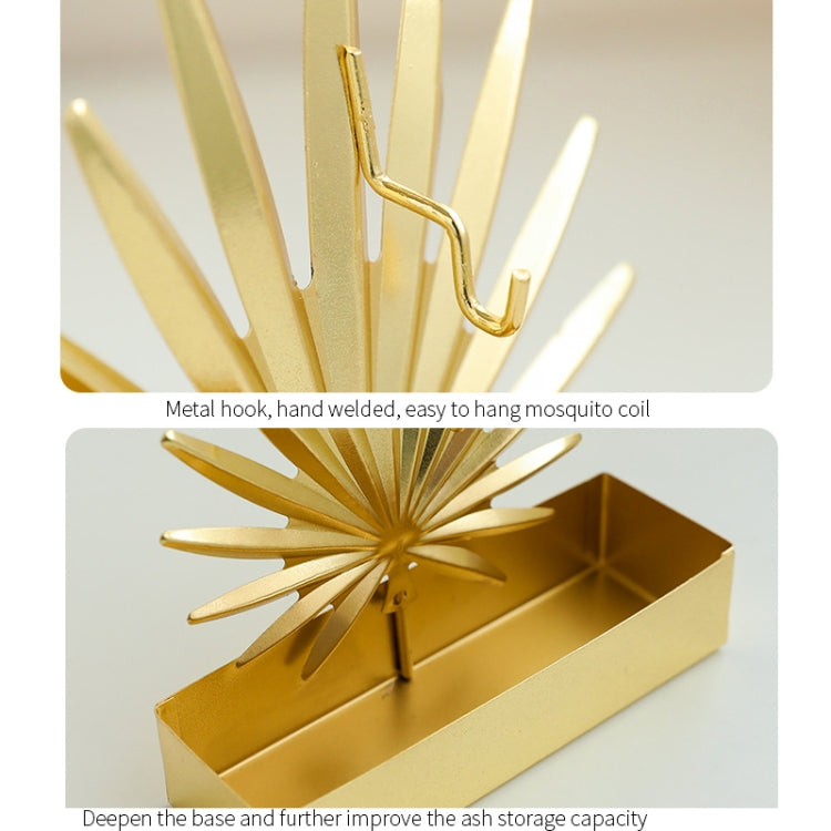2 PCS CK1662 Wrought Iron Mosquito-Repellent Incense Holder With Ash Sandalwood Box Not Leaking Ash Aroma Diffuser, Specification: Feather Black