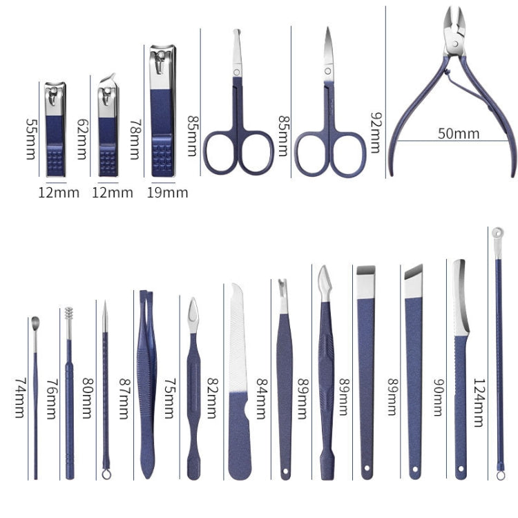 2 Sets 10 In 1 Stainless Steel Nail Clipper Set Nail Art Set Manicure Tools