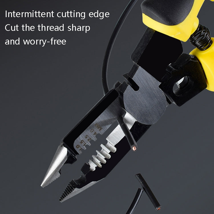7 In 1 Multi-Function Wire Stripper Electrician Manual Tool(Black Yellow)