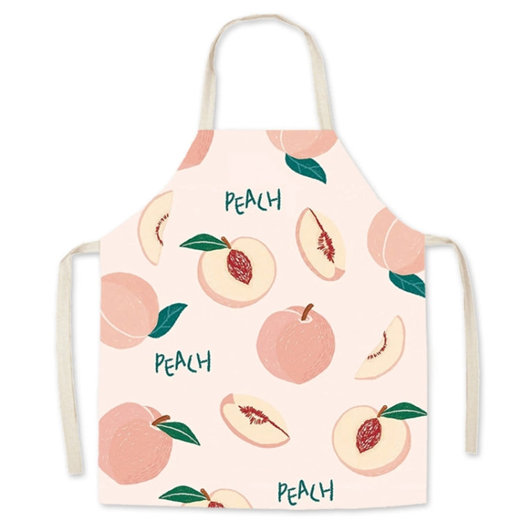 2 PCS Linen Fruit Printed Housework Sleeveless Apron, Specification: 65x75 cm