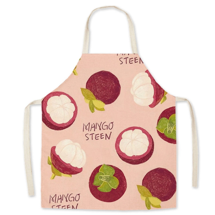 2 PCS Linen Fruit Printed Housework Sleeveless Apron, Specification: 65x75 cm