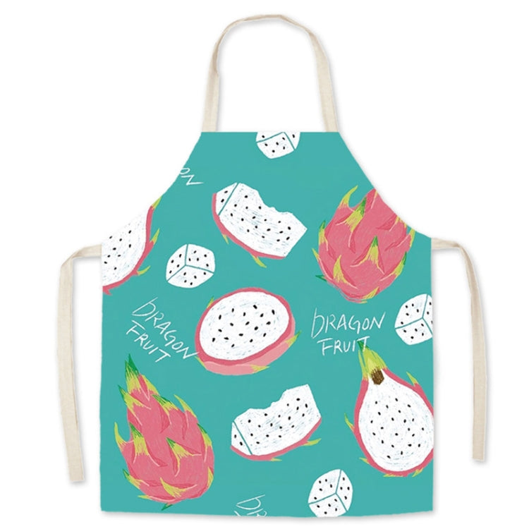 2 PCS Linen Fruit Printed Housework Sleeveless Apron, Specification: 65x75 cm