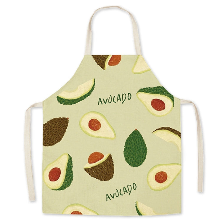 2 PCS Linen Fruit Printed Housework Sleeveless Apron, Specification: 65x75 cm