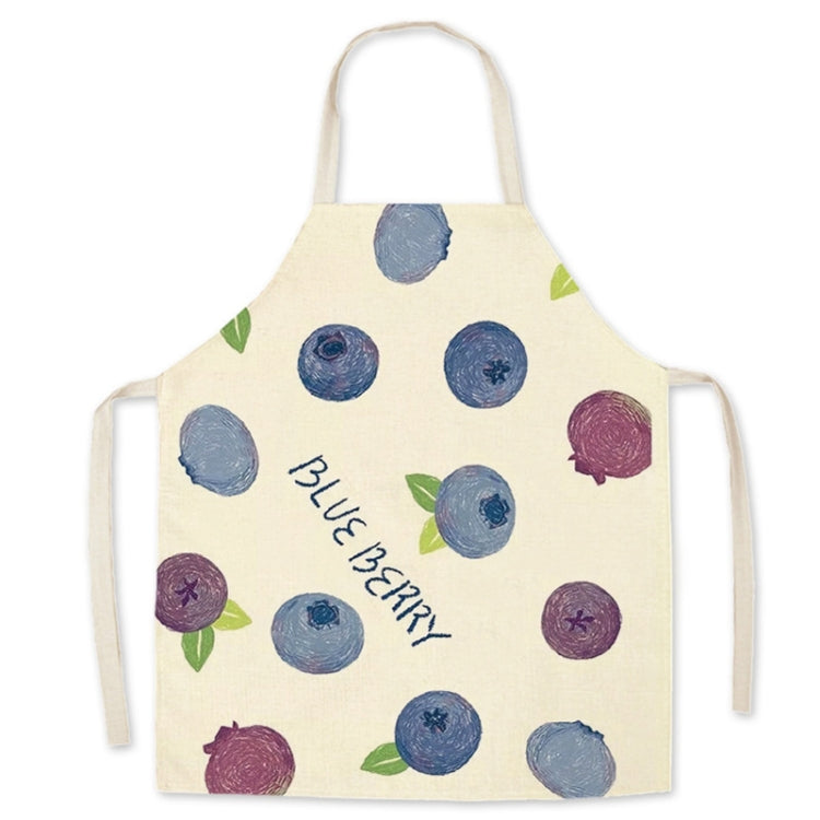 2 PCS Linen Fruit Printed Housework Sleeveless Apron, Specification: 45x56 cm