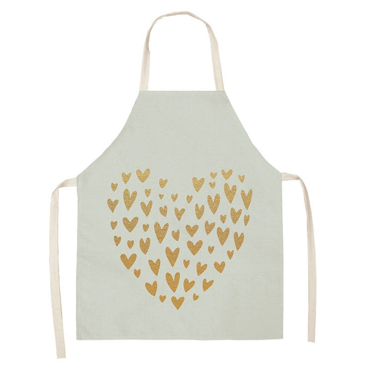2 PCS Kitchen Linen Heart-Shaped Letters Fashion Sleeveless Apron, Specification: 65x75 cm