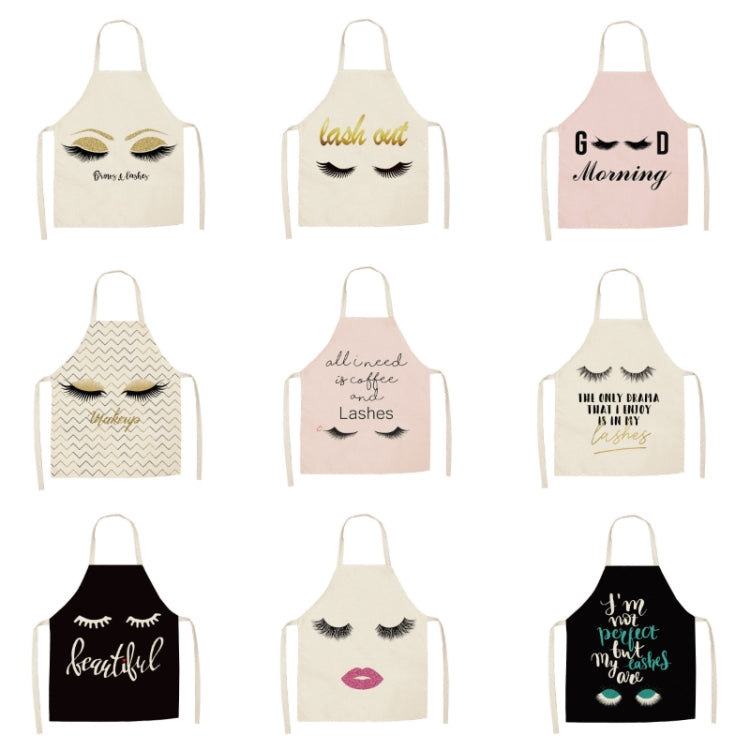 2 PCS Kitchen Linen Heart-Shaped Letters Fashion Sleeveless Apron, Specification: 65x75 cm