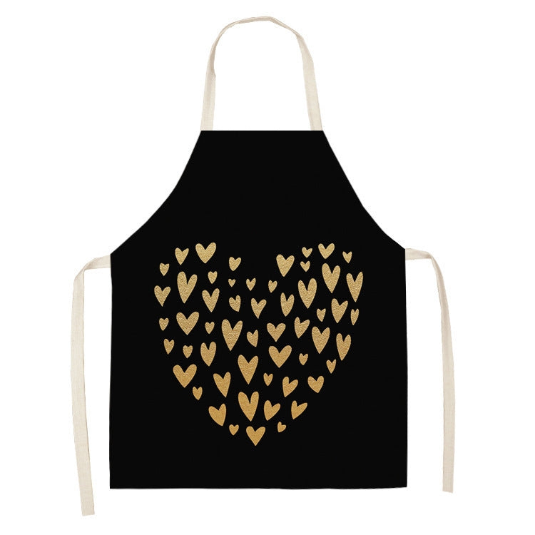 2 PCS Kitchen Linen Heart-Shaped Letters Fashion Sleeveless Apron, Specification: 65x75 cm