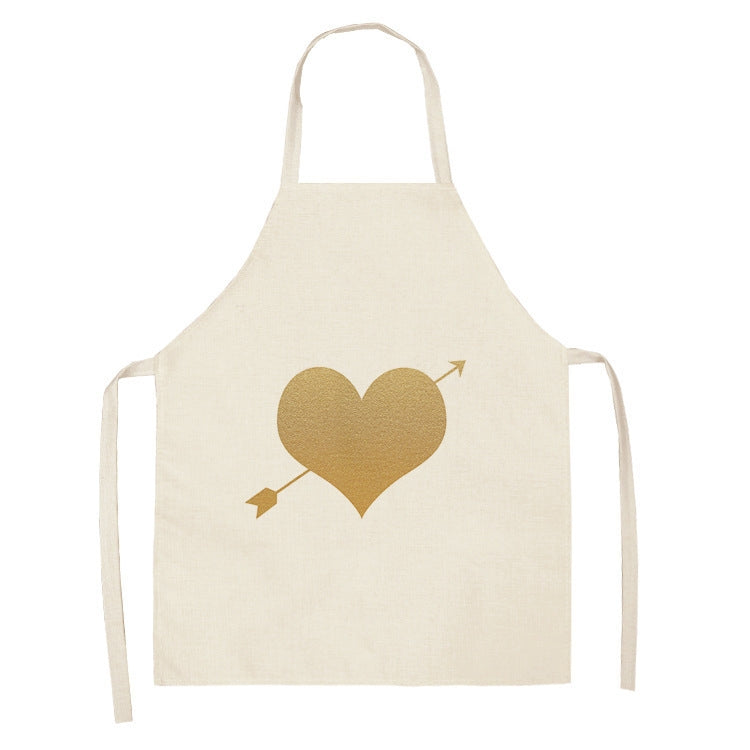 2 PCS Kitchen Linen Heart-Shaped Letters Fashion Sleeveless Apron, Specification: 65x75 cm