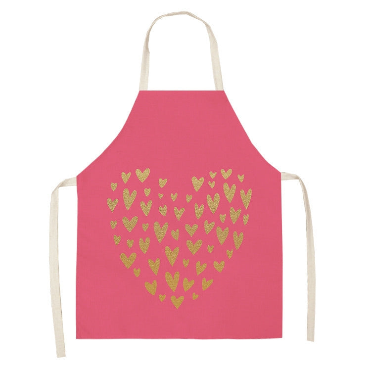 2 PCS Kitchen Linen Heart-Shaped Letters Fashion Sleeveless Apron, Specification: 65x75 cm