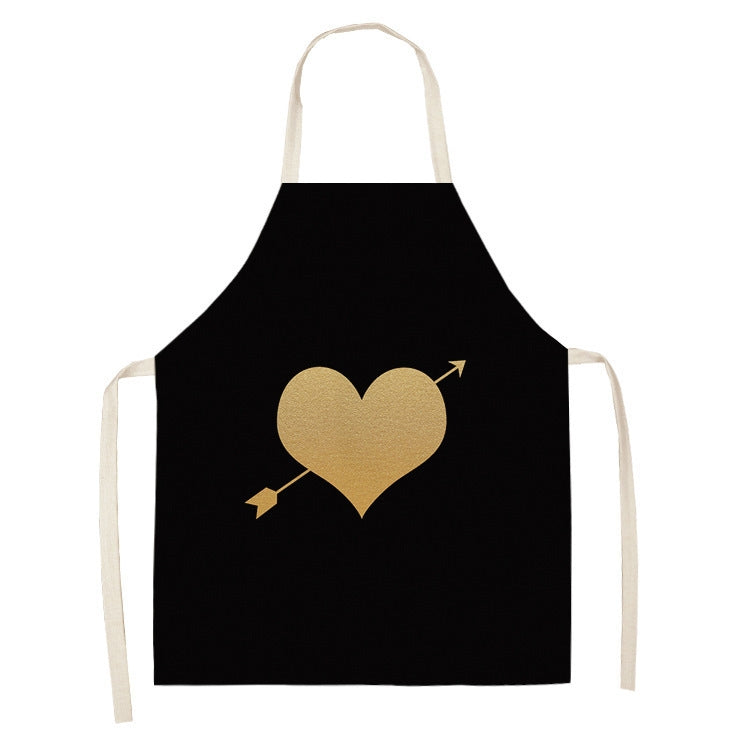 2 PCS Kitchen Linen Heart-Shaped Letters Fashion Sleeveless Apron, Specification: 65x75 cm