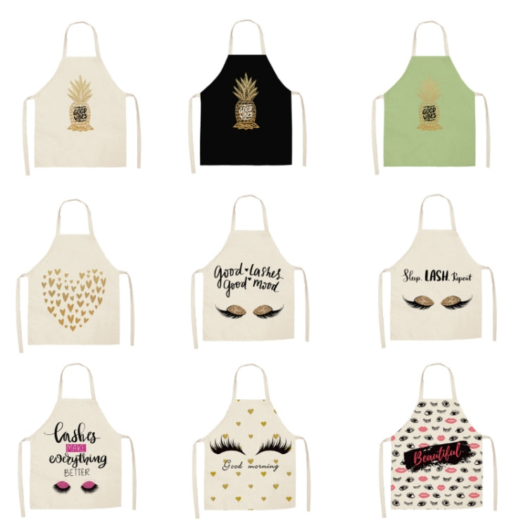 2 PCS Kitchen Linen Heart-Shaped Letters Fashion Sleeveless Apron, Specification: 45x56 cm