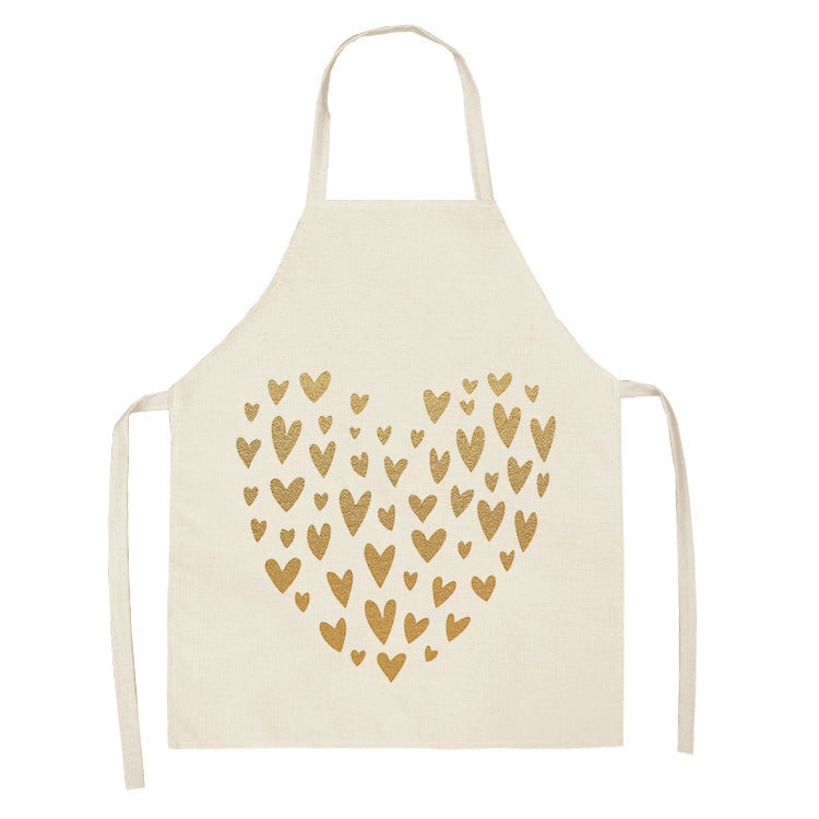 2 PCS Kitchen Linen Heart-Shaped Letters Fashion Sleeveless Apron, Specification: 45x56 cm