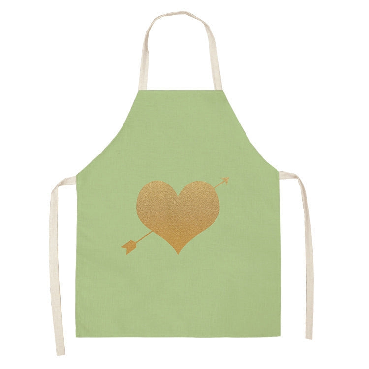 2 PCS Kitchen Linen Heart-Shaped Letters Fashion Sleeveless Apron, Specification: 45x56 cm