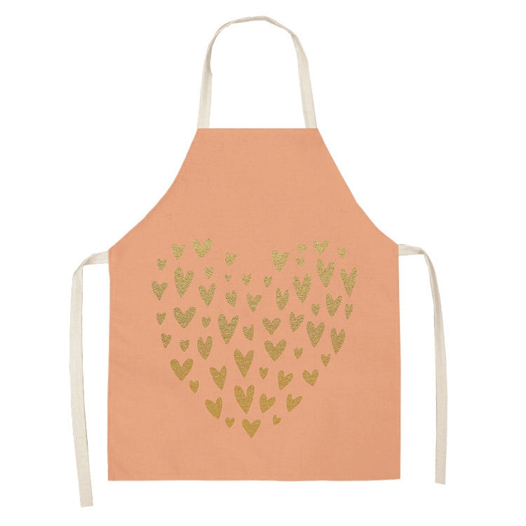 2 PCS Kitchen Linen Heart-Shaped Letters Fashion Sleeveless Apron, Specification: 45x56 cm