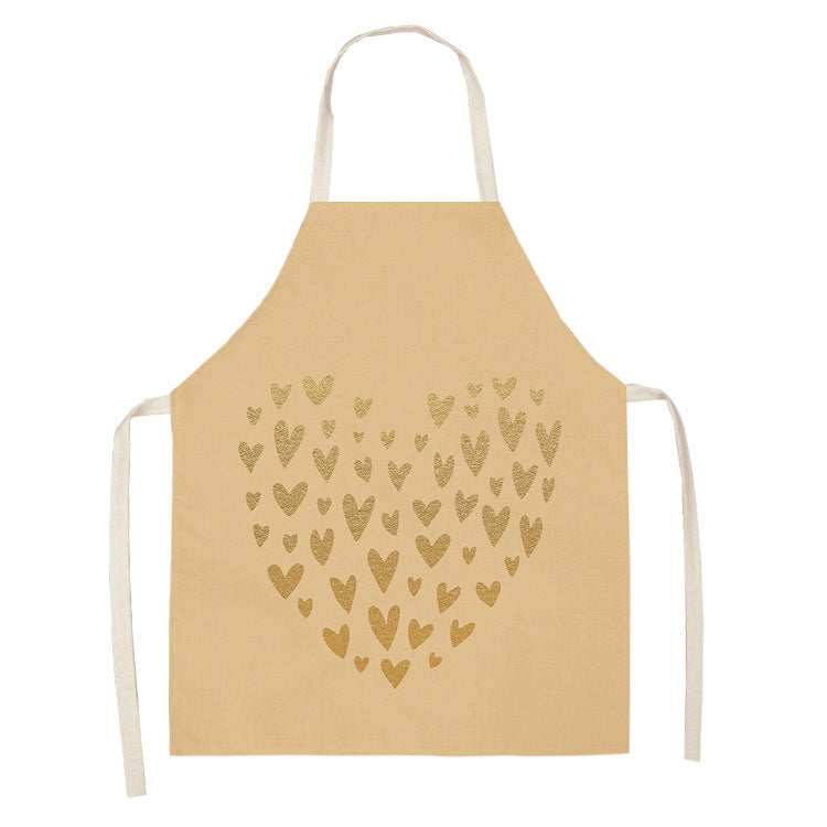 2 PCS Kitchen Linen Heart-Shaped Letters Fashion Sleeveless Apron, Specification: 45x56 cm