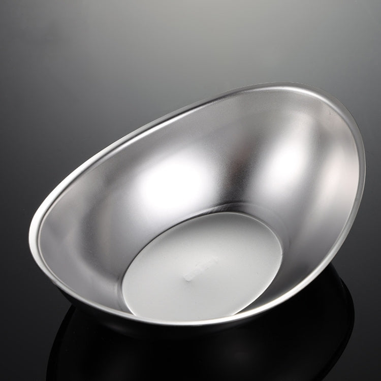 304 Stainless Steel Ingot Shape Salad Bowl Plate Rotisserie Tableware French Fries Container, Colour: True Color