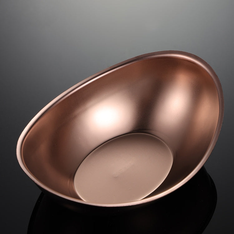 304 Stainless Steel Ingot Shape Salad Bowl Plate Rotisserie Tableware French Fries Container, Colour: Rose Gold