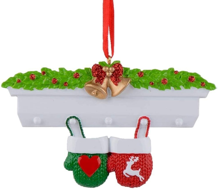 2 PCS Christmas Tree Decorations Resin Glove Pendant