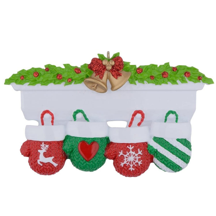 2 PCS Christmas Tree Decorations Resin Glove Pendant