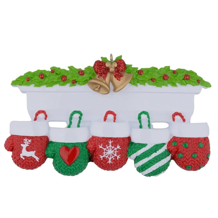2 PCS Christmas Tree Decorations Resin Glove Pendant