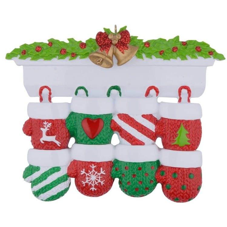 2 PCS Christmas Tree Decorations Resin Glove Pendant