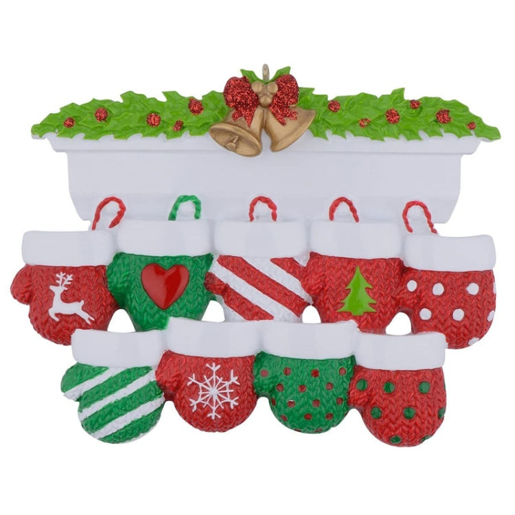 2 PCS Christmas Tree Decorations Resin Glove Pendant