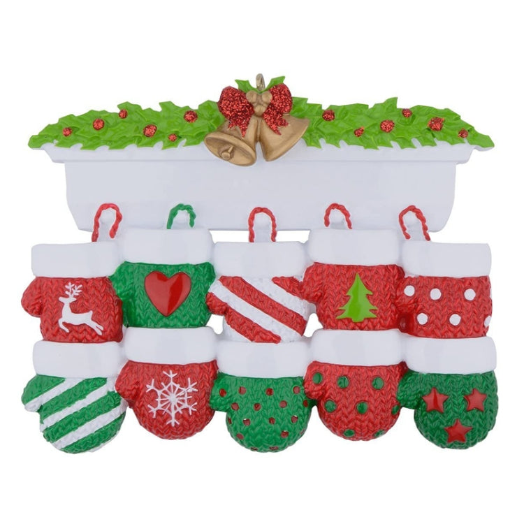 2 PCS Christmas Tree Decorations Resin Glove Pendant