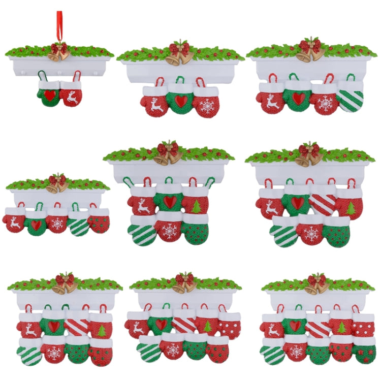 2 PCS Christmas Tree Decorations Resin Glove Pendant