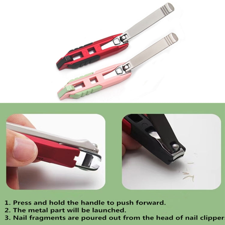Anti-splash Nail Clippers Multifunctional Mobile Phone Holder Nail Clippers,Style: PinkSsuit