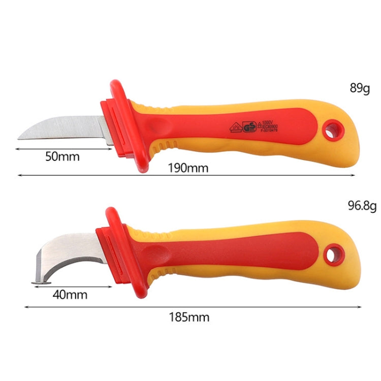 Resistant High Voltage Anti-Magnetic Insulated Plastic Tool, Style: Electrician Scimitar