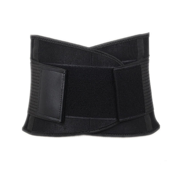 Webbing Breathable Waist Belt Squat Weightlifting Fitness Steel Plate Back Support Belt, Specification: M(Black)