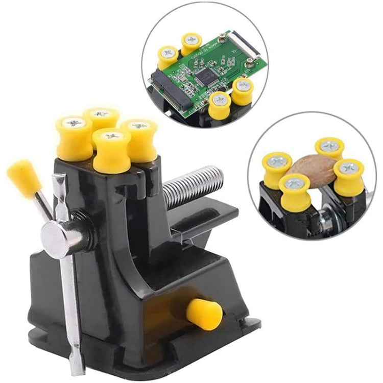 8025 Aluminum Alloy Suction Cup Olive Core Knife Holder Printing Bed Wood Carving Tools Micro Carving Fixture(Black)