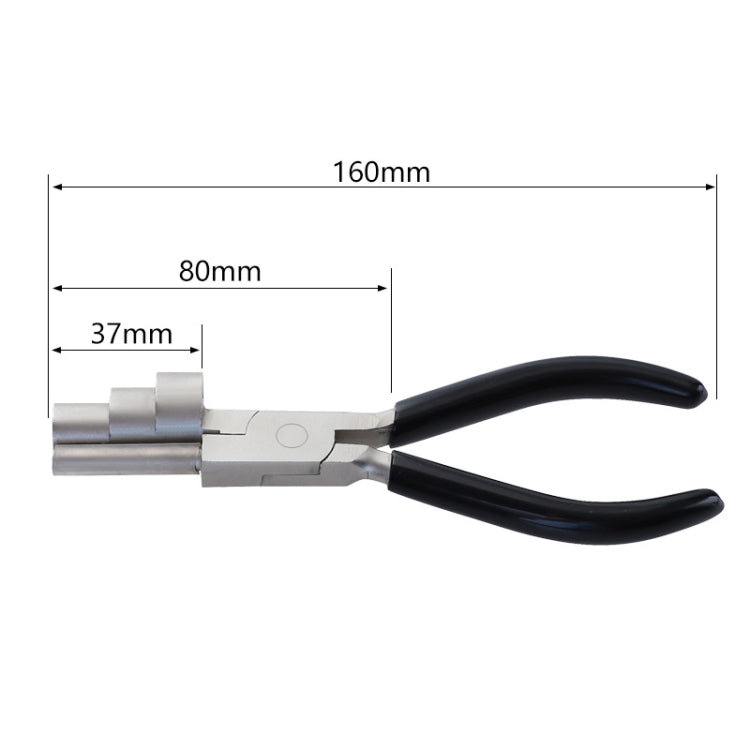 ZB37H 3 In 1 6 Inch Flat Mouth Round Nose Pliers Mini DIY Jewelry Pliers Hand-Wound Pliers