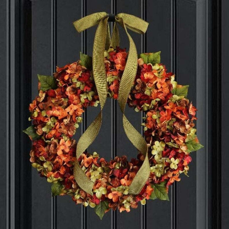 Hydrangea Wreath Door Hanging Artificial Flower Christmas Ornament, Size: 40cm