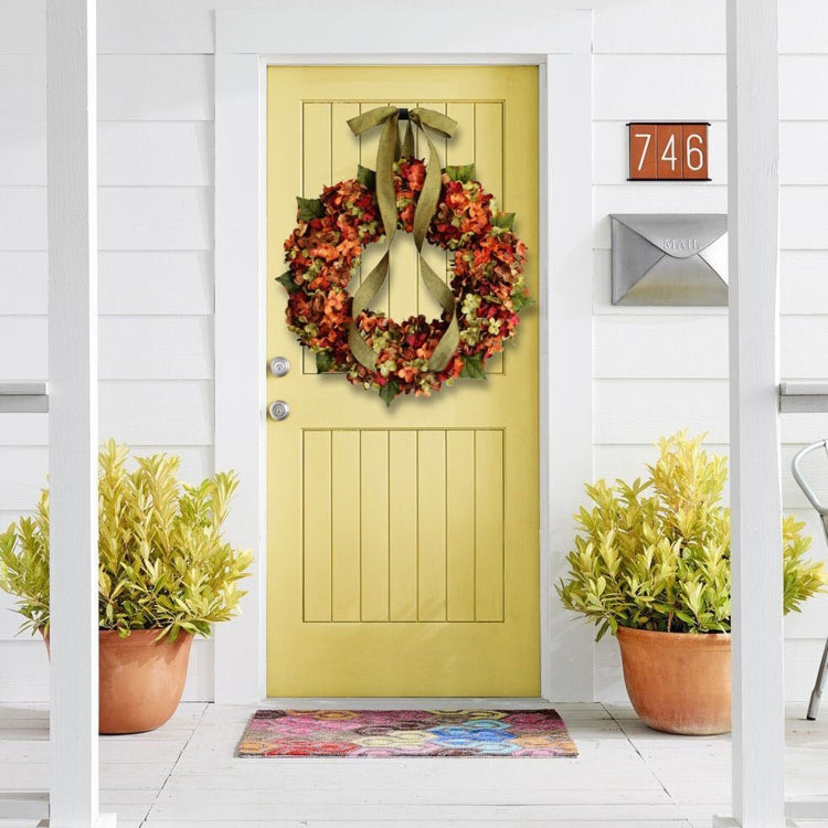 Hydrangea Wreath Door Hanging Artificial Flower Christmas Ornament, Size: 40cm