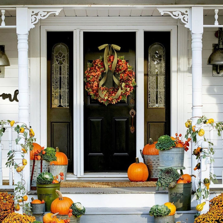 Hydrangea Wreath Door Hanging Artificial Flower Christmas Ornament, Size: 40cm