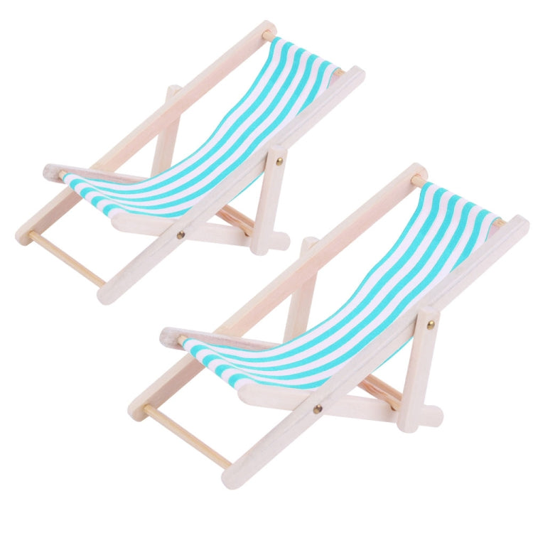 2 PCS 1:12 Beach Lounge Chair Simulation Model Outdoor Beach Scene Shooting Props Can Be Folded