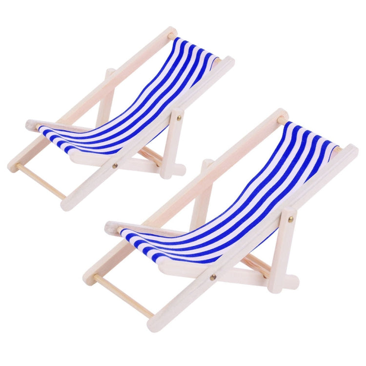 2 PCS 1:12 Beach Lounge Chair Simulation Model Outdoor Beach Scene Shooting Props Can Be Folded